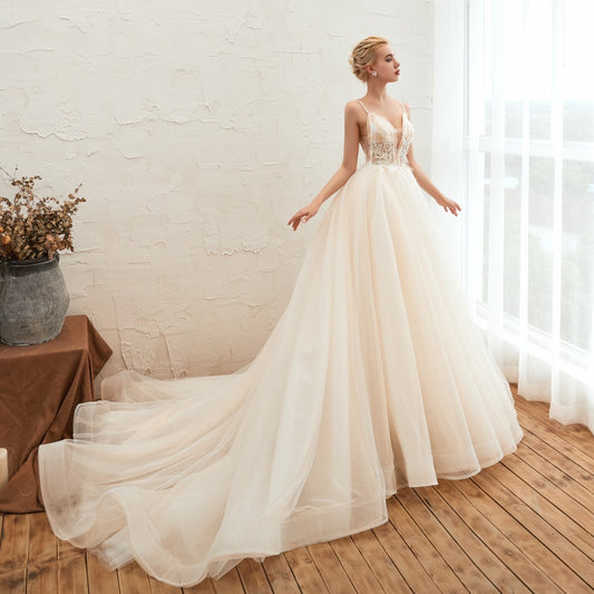 Starry Sky Luxury  Tail Is  Dream Master Wedding Dress