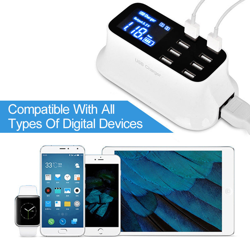 40W8usb digital display charger