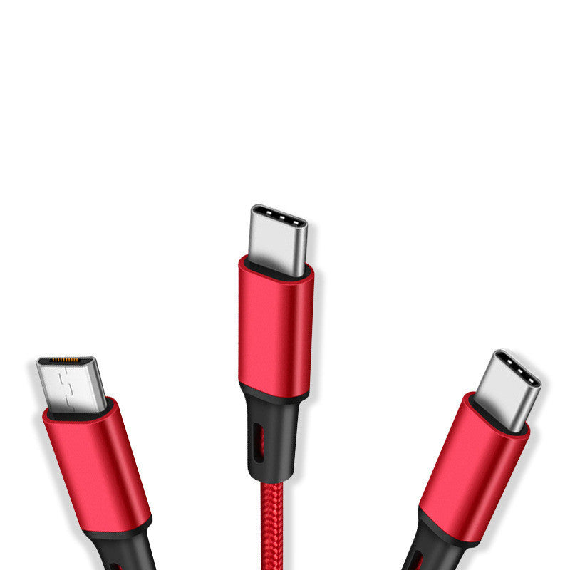 One for three charging cable data cable