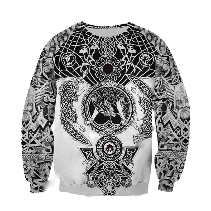 Viking Odin Best Viking Tattoo 3D Hoodies Men/women